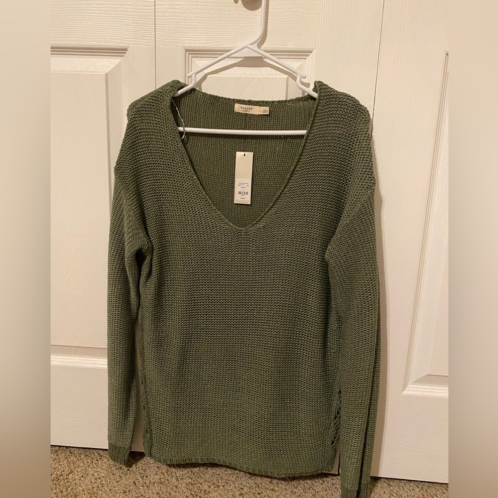 Oversized, Long Sleeve Green Harper Top